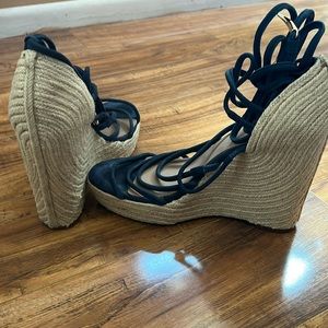 Tie Wrap High Wedge Sandal